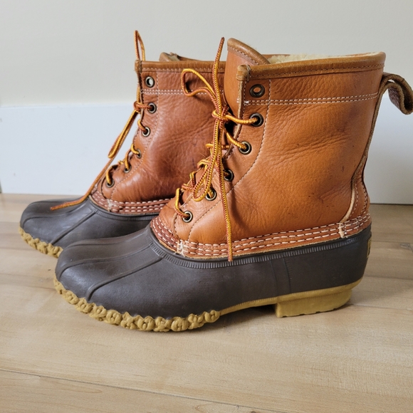L.L. Bean Shoes Ll Bean Shearling Lined 8 Bean Boots Winter Duck